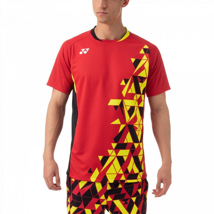 Yonex Men's Crew Neck Slim Fit T-Shirt 10442 Tornado Red